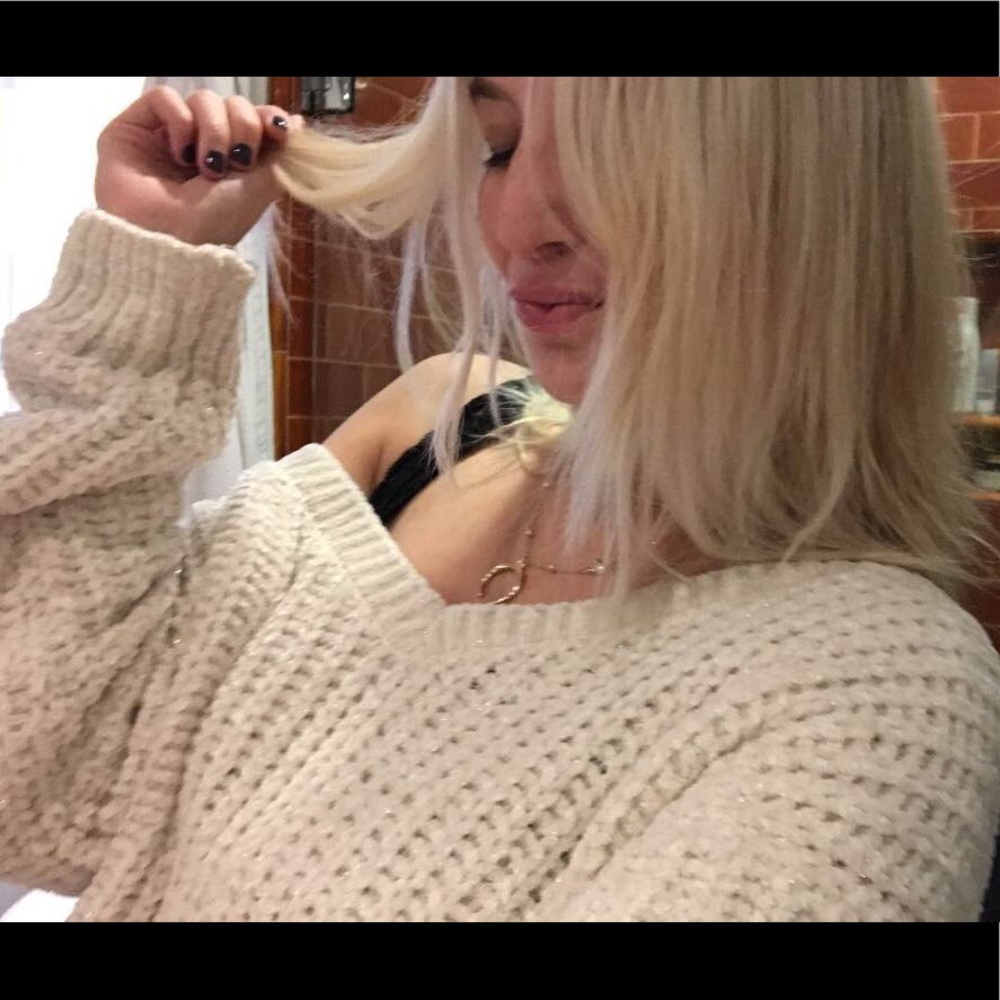 Metallic Chenille Crop Sweater
